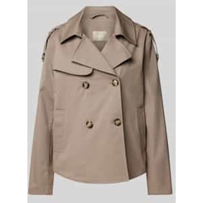 Trenchcoat met strookzakken