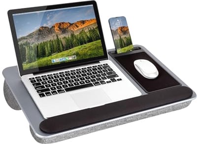 Ergonomische Lapdesk voor Thuiswerk met Muismat en Telefoonhouder - Geschikt voor Laptops tot 15,6 Inch