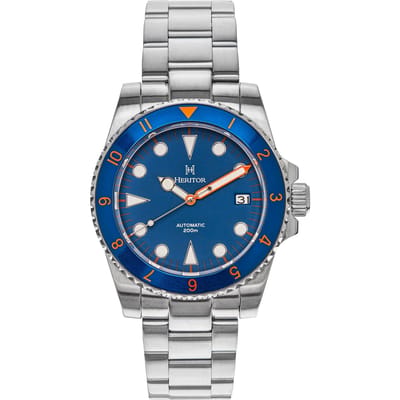 Heritor Automatic Luciano armbandhorloge met datum - marineblauw