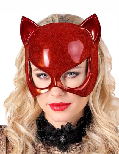 WIDMANN - Rode kattenmasker voor volwassenen
