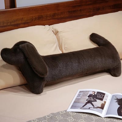 50-110 Cm Lange Dashond Pluche Kussen Zacht Kussen Knuffeldier Pop Slaapkamer Bank Woondecoratie 70cm Chocola