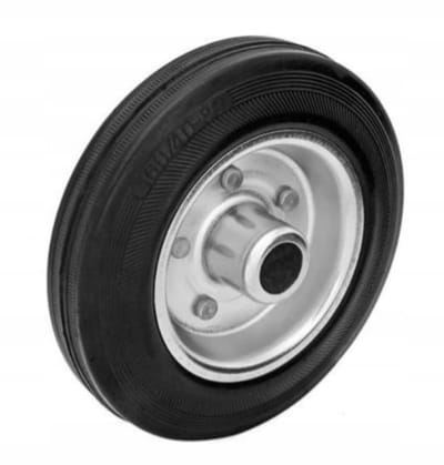Rader - Bokwiel - Ø 200 mm - Massief Rubber - Stalen Velg - Draagvermogen 230 kg - Rolllager
