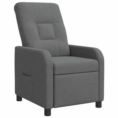 vidaXL - Recliner - Donkergrijs - Stof