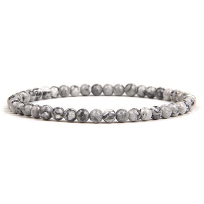 Bixorp Gems Picasso Jaspis Natuursteen Armband 4mm - Edelsteen Kralenarmband - 18cm