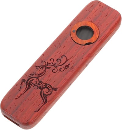 Houten Kazoo - Houten Fluit - Muziek Maken - Unieke Houtnerf - 10.4 x 2.7 cm - Bruin