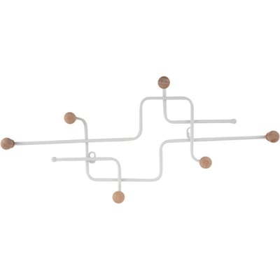 Present Time Kapstok Metro - Mat Wit- 60.5x4x26.5cm - Modern