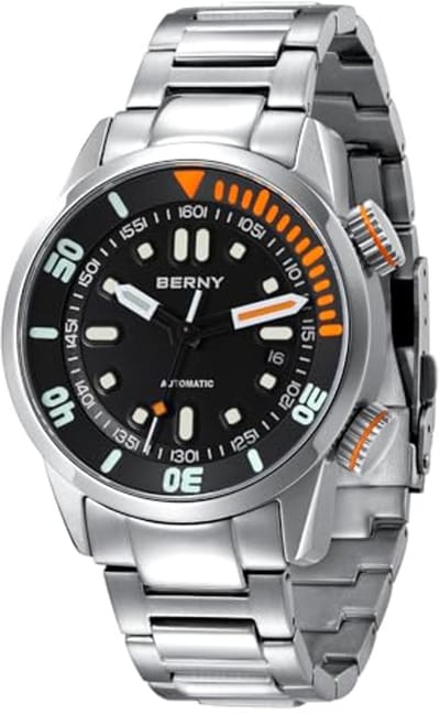 Automatisch Duikhorloge voor Mannen - 200M Waterdicht Saffierglas en Roestvrij Staal
