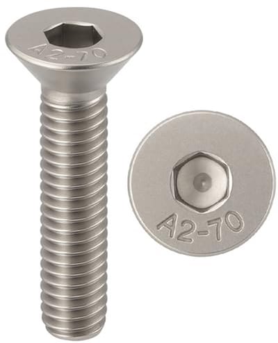Verzonken Roestvrijstalen Schroeven M5 x 50 mm - Set van 100 Stuks - Hoogwaardige Bevestigingselementen