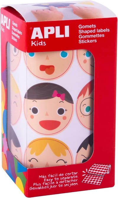 Emoties Gomets Roll Ø33 mm voor Kinderen - Wit