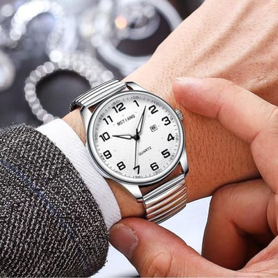 Dans Le Personne Âgée Spécial Vieil Homme Ceinture à Ressort Montre Hommes Et Femmes Grand Numérique Parents Couple Étanche Lumineux Quartz white