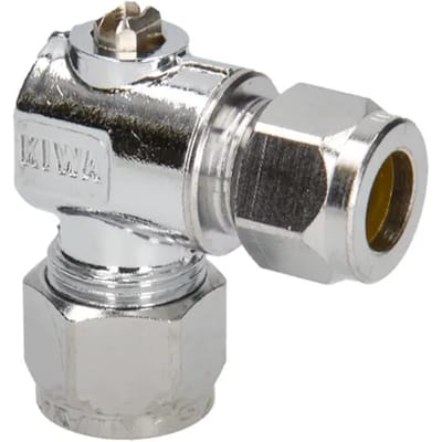 Sanivesk Kogelkraan Haaks Mini Met Schroef Bediening Chroom 12x10mm Knel