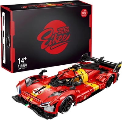 Eikee Y18080 | Ferrari 499P | 3350 onderdelen | Afmetingen 58×24×15CM | Leeftijd 14+ | Compatible met bekende merken