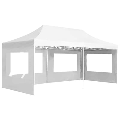 vidaXL - Partytent - inklapbaar - met - wanden - 6x3 - m - aluminium - wit