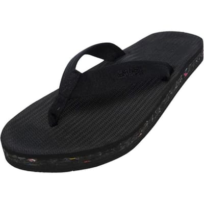 Indosol Zwarte Slipper Teenslipper Reversole Flip Flops - Black (W6-7) black