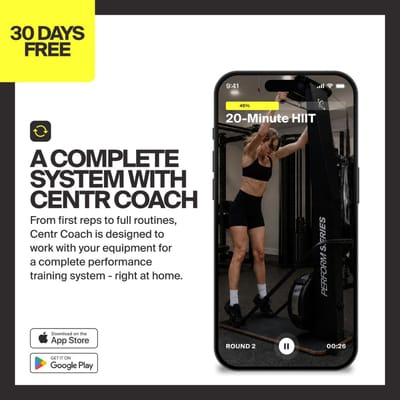 Centr Perform Series Ski Machine With Platform - Ski Machine - Full Body Trainer - Crossfit & HIIT Ski Erg Training - Verstelbare Weerstand