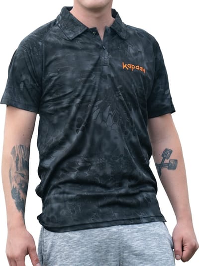 Kapaan polo / t-shirt zwart reptile