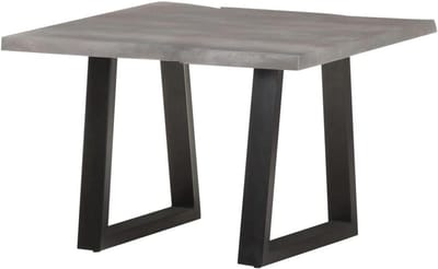 Salontafel Massief Hout - Accenttafel Woonkamer - Interieur Verfraaien - Unieke Live Rand - 60x60x40 cm - Natuurlijk Hout