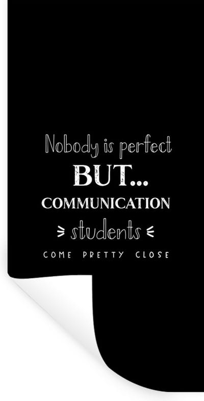 Muurstickers - Sticker Folie - Quote - Communicatie - Studeren - 40x80 cm - Plakfolie - Muurstickers Kinderkamer - Zelfklevend Behang - Zelfklevend behangpapier - Stickerfolie