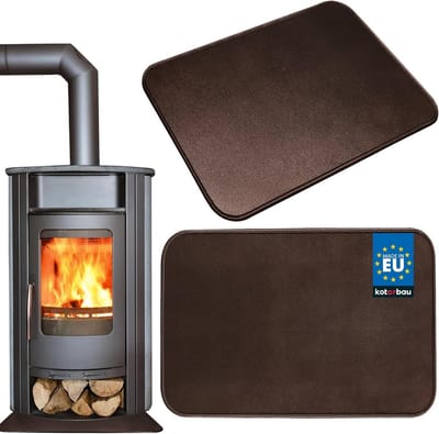 Vloerbescherming Bodemplaat voor Vuurkorf Koperkleurig 595x480 mm