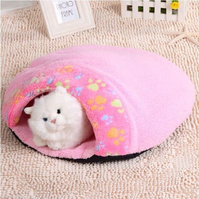 Produits pour animaux de compagnie Flanelles chaudes et douces Maison pour chat Tapis pour animaux de compagnie Sac de couchage Mignon Coussin Hamburger pour chiot Lit pour lapin Chenil pour chien Lit pour chat 48cm x 45cm x 12cm