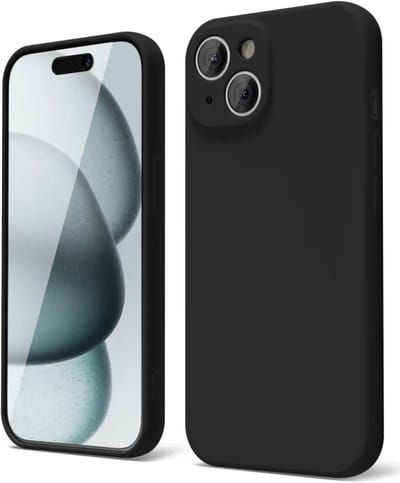 Hoesje met Camera Bescherming Geschikt voor Apple iPhone 15 | Back Cover | Dun | Flexibel TPU | Zwart