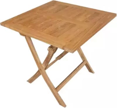 DINING TUIN KLAPTAFEL TEAK MILTON VIERKANT 90X90CM