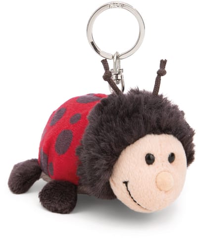 NICI Sleutelhanger Lieveheersbeestje Dotti-Lotti 9cm - rood - Pluche metgezel voor rugzak of tas, knuffelige hanger met metalen ring voor sleutelhanger & sleutelhouder | 61622