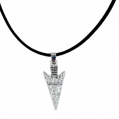 ketting- pijl- zwart koord - Charme Bijoux