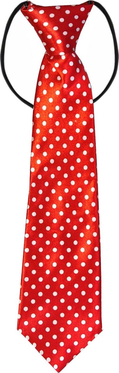 Fako Fashion - Kinderstropdas - Kinder Stropdas - Jongens Stropdas - Das - Print - Elastiek - Stippen Rood