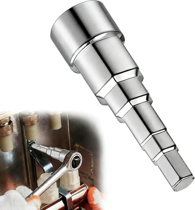 Universele Radiator Sleutel voor Radiatorkranen, 5-traps Sleutel met 1/2 Inch Binnenvierkant, Ideaal voor Verwarming en Sanitair Werkzaamheden