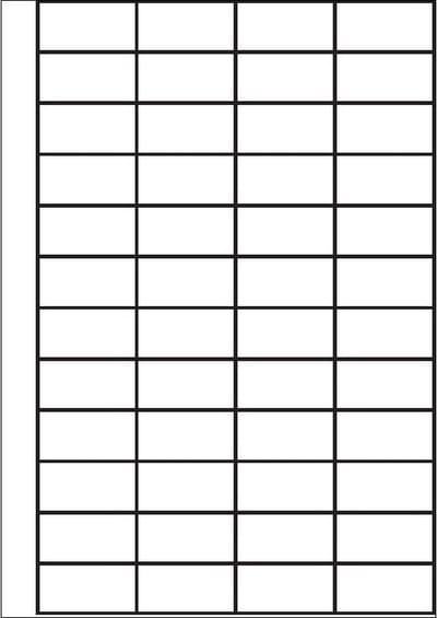 A4 etiketten 48 x 24,7 mm wit (100 vel)