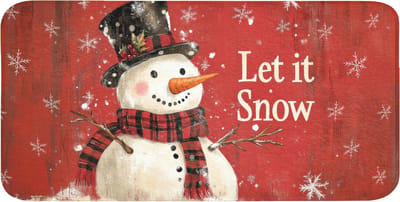 WC mat 120x60 cm - Antislip - Sneeuwpret - Winter - Sneeuwpop - Toiletmat - Vloermat - Douchemat - Toilet tapijt - Toiletmatten