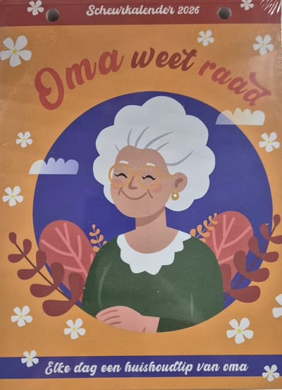 Scheurkalender oma weet raad 2026 - Kalender met elke dag een huishoudtip van oma