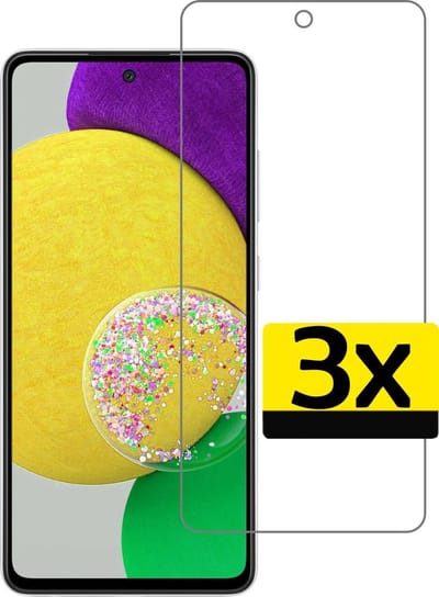 Screenprotector - Geschikt voor Samsung Galaxy A52s 5G - 3 Stuks - Extra Sterk - Beschermglas - Gehard Glas - Tempered Glass - Screen Protector