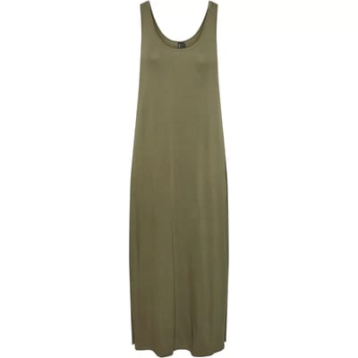Pieces Sofia Mouwloze Midi-jurk Groen S Vrouw