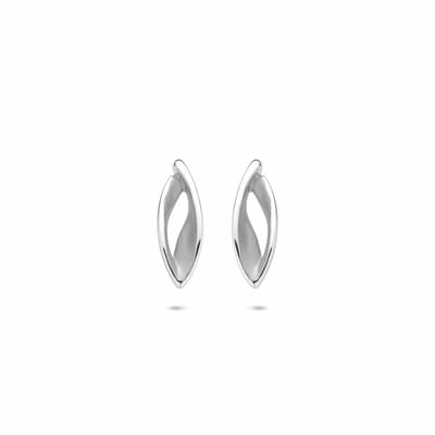 Zilveren gerhodineerde oorknoppen poli/mat 12 mm - 1340826
