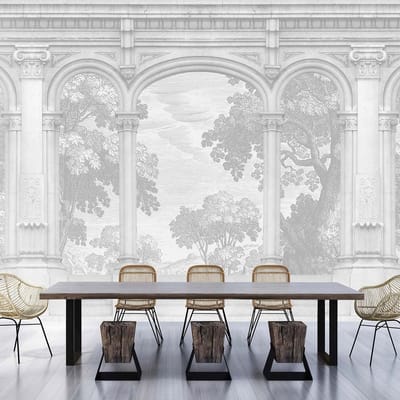 Fotobehang roma1 DD122208 Livingwalls Walls by Patel 3 Grijs Wit Vlies 270 x 400 cm (4 delen) 3D Fotobehang op maat