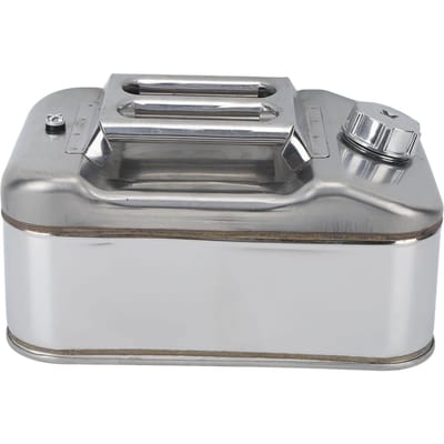 Bidon de carburant argenté de 2,6 gallons (10 L) en acier inoxydable pour eau et gaz liquide, pour tondeuse à gazon