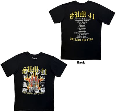 Sum 41 - All Killer No Filler Tracklist Heren Tshirt - S - Zwart