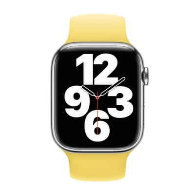 Apple Siliconen solobandje voor de Apple Watch | 44/45/46/49 mm - Maat 11 - Lemon Zest