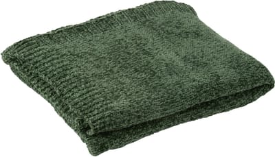 J-Line deken Chenille - polyester - groen