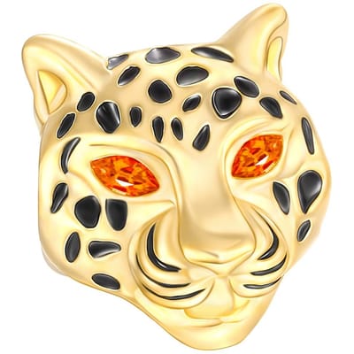 Gouden Luipaard Cheetah Serie Bedels Hanger Geschikt Voor Charm Echte Koperen Armband DIY Stijl Dames Sieraden Cadeau Boetiek Charms beige
