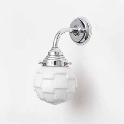 Wandlamp Bretagne Curve Chroom - Art Deco Trade
