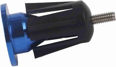 Stuuruiteinden Fiets - Handgreep Stekkers - Fiets Stabiliseren - CNC Aluminium - 2 Stuks - Blauw