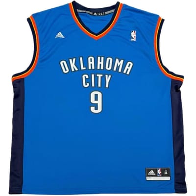 Adidas NBA Ibaka Thunder 9 Jersey Mouwloos Comfortabel Print Unisex Tops 7818A-3CB-AEB1308 2XL blue
