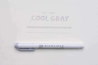 Zebra Mildliner Double-Sided Highlighter - Fine / Bold – Mild Cool Gray / WKT7-MCGR