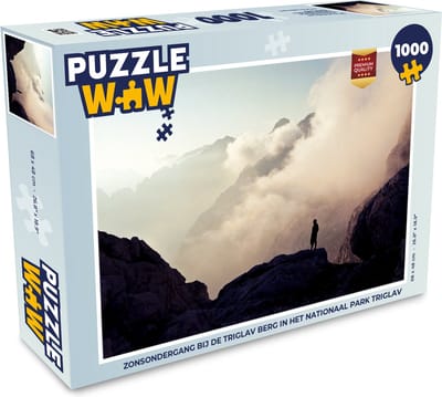 Puzzel Zonsondergang bij de Triglav berg in het Nationaal park Triglav - Legpuzzel - Puzzel 1000 stukjes volwassenen