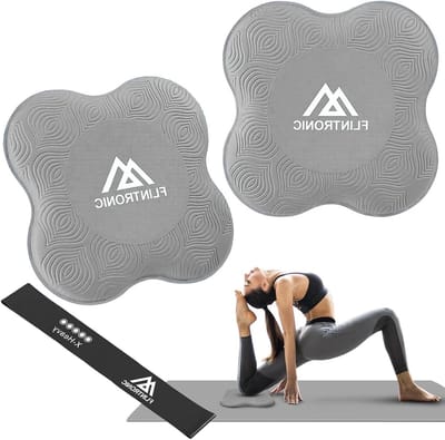 Set van 2 Yoga Knielappen - Antislip Yoga Mat Ondersteuning Kussen voor Knieën, Handen en Ellebogen - Lichtgewicht en Comfortabel - 20 x 20 cm