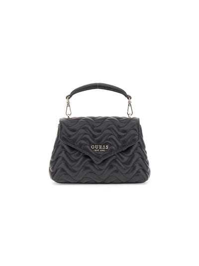 GUESS Schoudertas Handtas Melisandra Mini Top Handle Flap Black Zwart