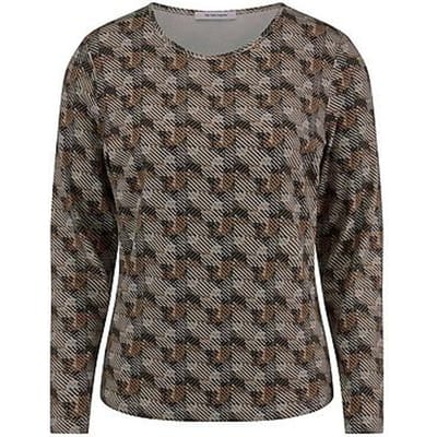 Shirt ronde hals Van Peter Hahn beige